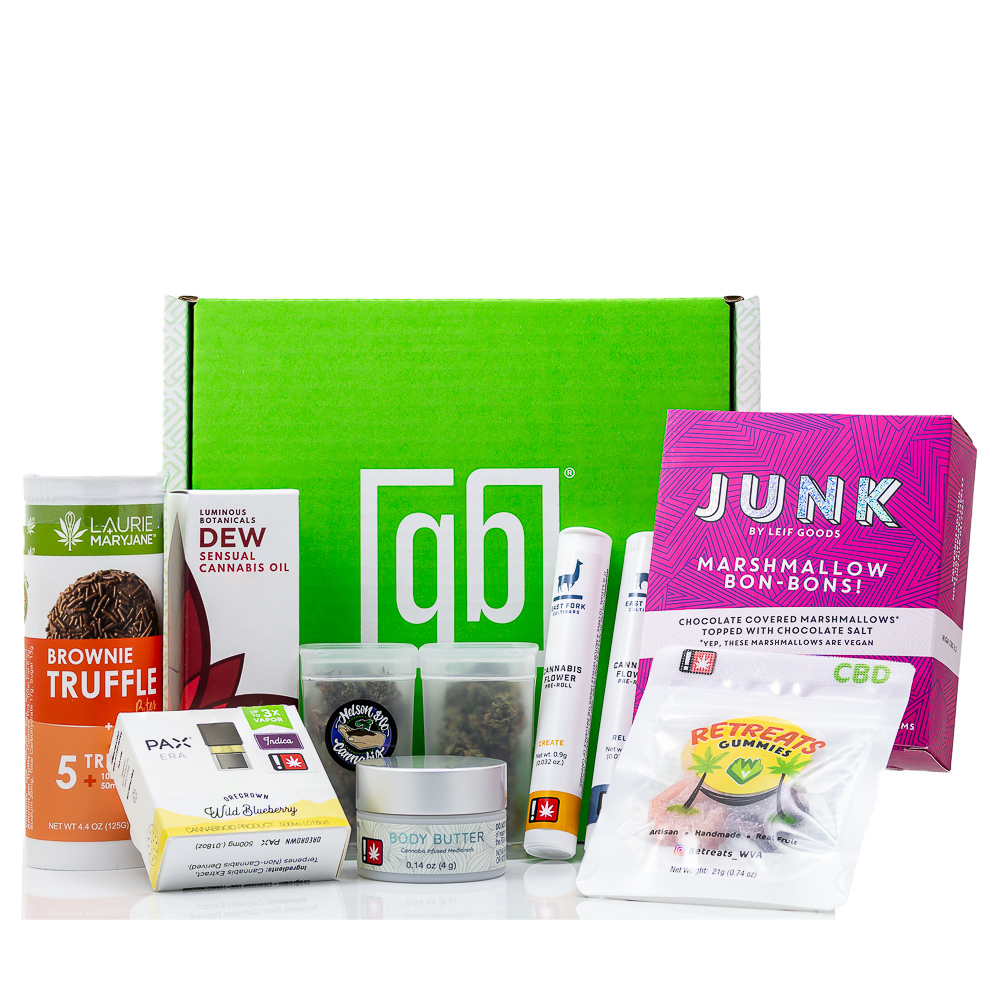 Green Box Cannabis Valentine's Day Gift Box